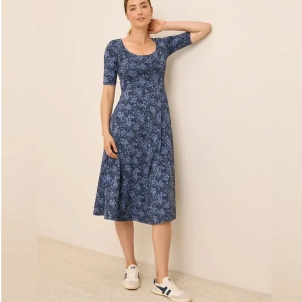 Pact Organic Fit & Flare Signature Scoop Dress
